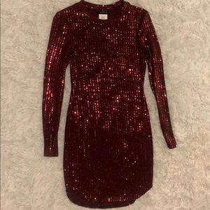 Mini Dress - Burgundy